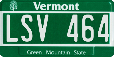 VT license plate LSV464