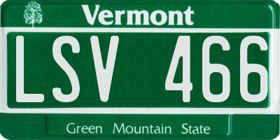 VT license plate LSV466