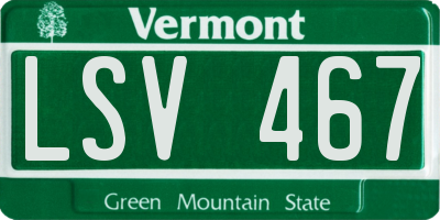 VT license plate LSV467