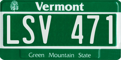 VT license plate LSV471