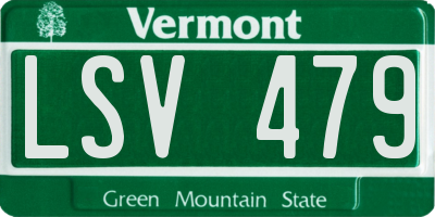 VT license plate LSV479
