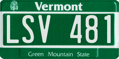 VT license plate LSV481
