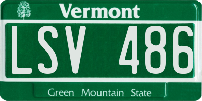 VT license plate LSV486