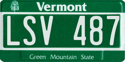 VT license plate LSV487