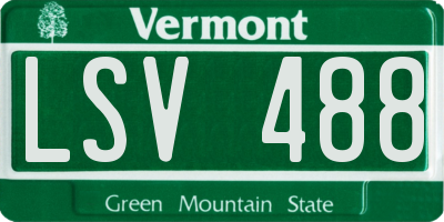 VT license plate LSV488