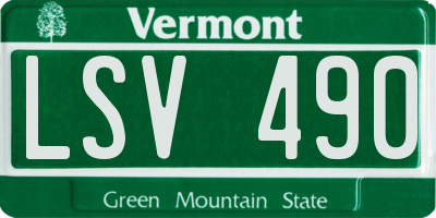 VT license plate LSV490