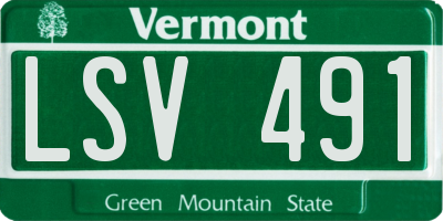 VT license plate LSV491
