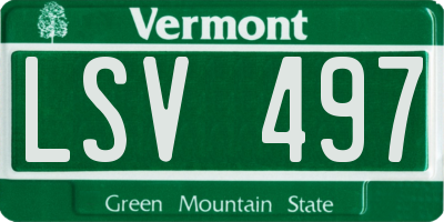 VT license plate LSV497