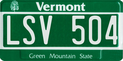 VT license plate LSV504