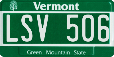 VT license plate LSV506