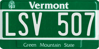 VT license plate LSV507