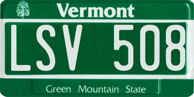 VT license plate LSV508
