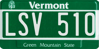 VT license plate LSV510