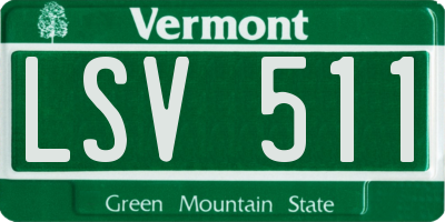 VT license plate LSV511