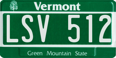 VT license plate LSV512