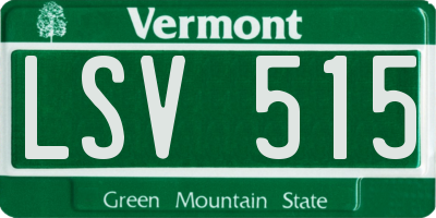 VT license plate LSV515