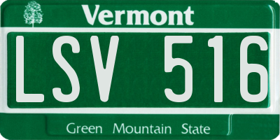 VT license plate LSV516
