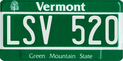 VT license plate LSV520
