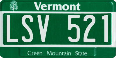 VT license plate LSV521