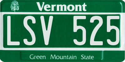VT license plate LSV525
