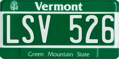 VT license plate LSV526