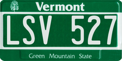 VT license plate LSV527