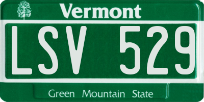 VT license plate LSV529