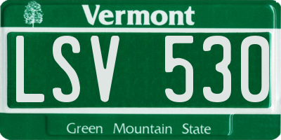 VT license plate LSV530