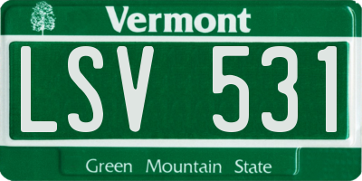 VT license plate LSV531