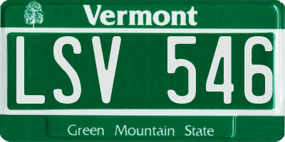 VT license plate LSV546
