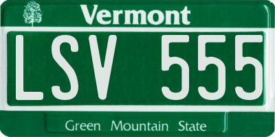 VT license plate LSV555