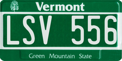 VT license plate LSV556