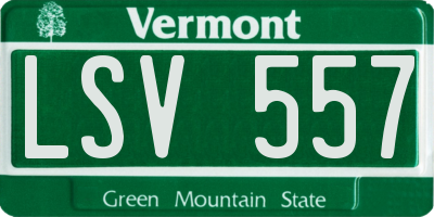 VT license plate LSV557