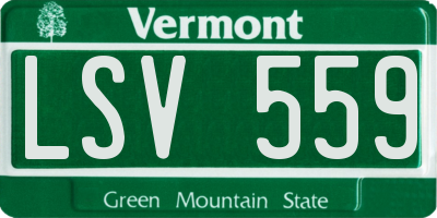 VT license plate LSV559
