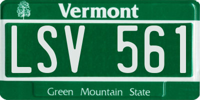 VT license plate LSV561