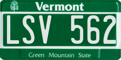 VT license plate LSV562