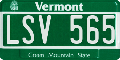 VT license plate LSV565