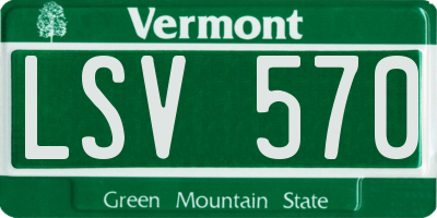 VT license plate LSV570