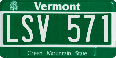 VT license plate LSV571