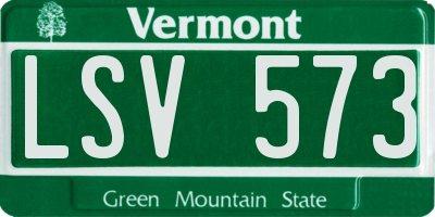 VT license plate LSV573