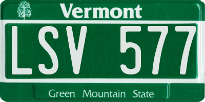 VT license plate LSV577