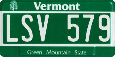 VT license plate LSV579