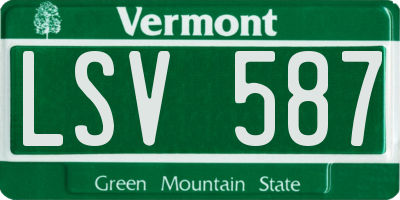 VT license plate LSV587