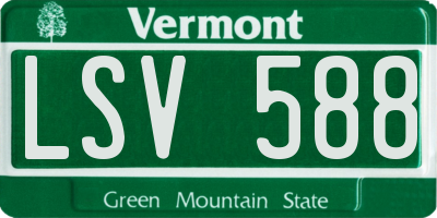 VT license plate LSV588