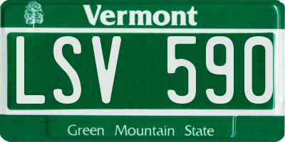 VT license plate LSV590