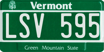 VT license plate LSV595