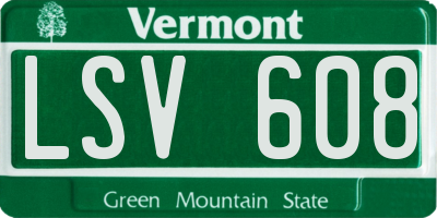 VT license plate LSV608