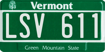 VT license plate LSV611
