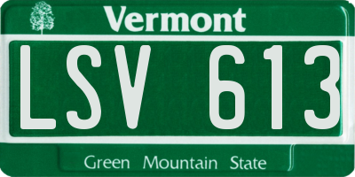 VT license plate LSV613