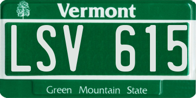 VT license plate LSV615
